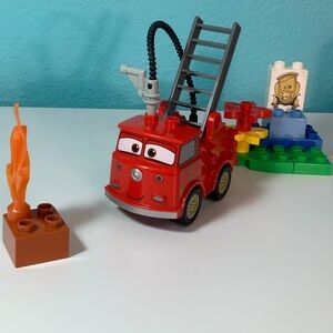 Lego Duplo Disney Pixar Cars Red Fire Engine 6132 (Complete Set)